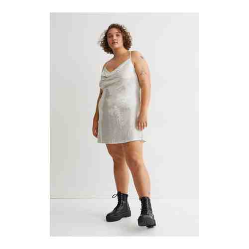 H&M+ Короткое платье с пайетками арт. 1048141001